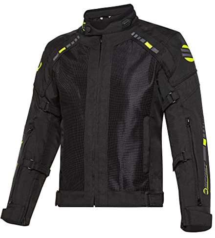 Befast - Giacca Moto Estiva IRIS, Giacca da Moto Unisex, Ventilata, Tessuto Tecnico con Inserti in Mesh, con Membrana Anti-Acqua e Anti-Vento, Molti Colori Disponibili