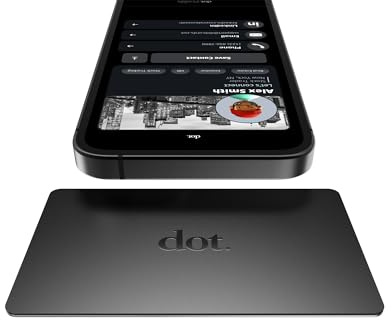 dot. Card Metal - Digital Business Card - Tap Compatible with iPhone & Android (Black)