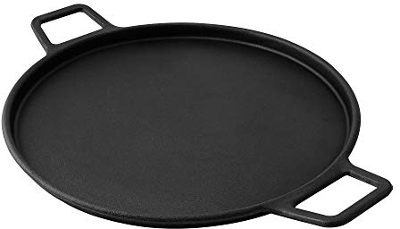 Kenmore Piastra in Ghisa Barbecue | Accessori per Barbecue | Piastra Rotonda da 36 cm | Padella Grill | Accessorio per Pizza per Grill a Gas | Adatta per Barbecue, Piano di Cottura e Forno