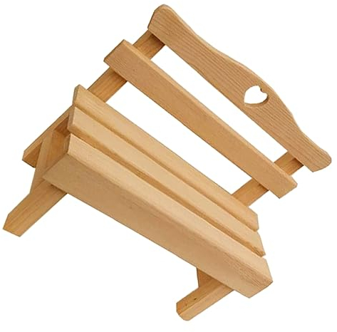 OFFSCH 1 Mini Stuhlfigur Deko Für Zuhause Dekorative Bank Raumdekoration Holzhandwerk Holzbank Holzfigur Dekorative Gartenbank Schlafzimmerfigur Mini Bank Dekoration