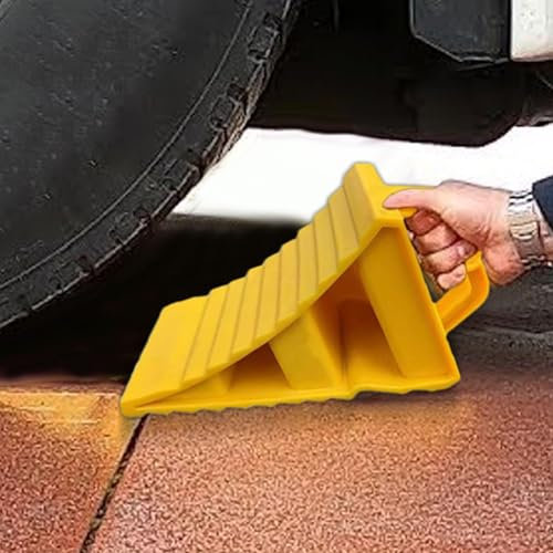 Biniveil Cales De Roue | Roue De Base Triangulaire Antidérapante | Cale De Frein pour Pneus | Cale De Roue Antidérapante pour Voiture | Empêche De Rouler pour Camping-Cars, Remorques, Camions
