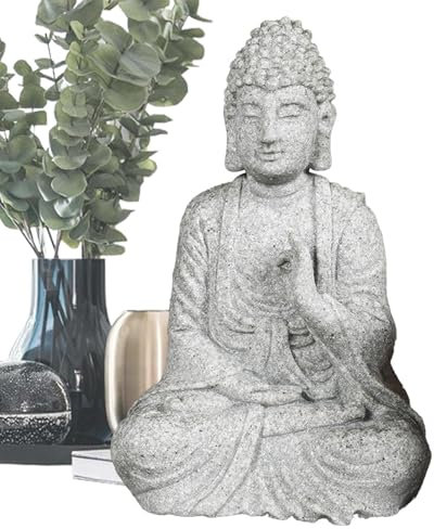 Buddha-Statue für den Innenbereich – Buddha-Skulptur sitzend Ornament – Landschaftsbau Handwerk blauer Sandstein Buda Buddah-Figur für Zuhause, Wohnzimmer, Desktop-Yoga-Dekoration