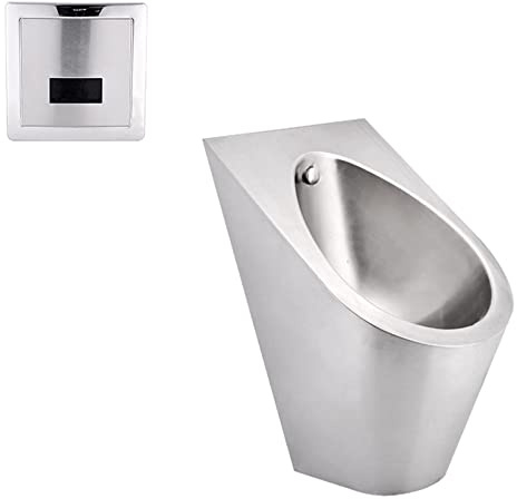 Urinarios integrados de acero inoxidable para hombres, inodoros verticales montados en la pared, inodoro público de drenaje por inducción, adecuado para uso en escuelas, hospitales, edificios de ofici
