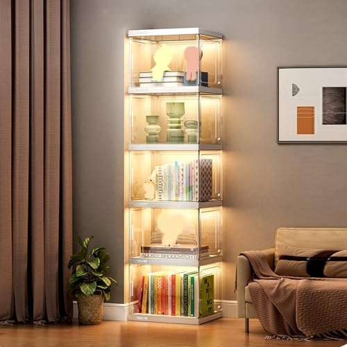 Glass Display Cabinet Display Cabinets For Collectibles Corner Curio Cabinet For Collectibles,Curio,China,Books,Display Case Storage Shelves With Acrylic Glass Door,Acrylic Display Cabinet(40x32x154cm