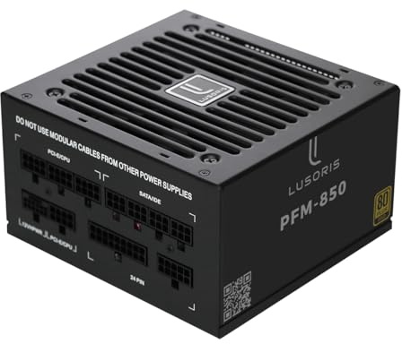 LUSORIS Alimentation ATX 850W 80+ Gold Certifiée Modulaire PC Gaming