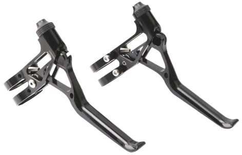 1 Paar Fahrradbremshebel Ultraleicht,BMX Rennrad Bremshebel Fahrrad,Handbremshebel Fahrrad,Ultraleichter Bremshebel mit Verlängertem Griff,für Erwachsene Kinder Mountainbike,BMX,Rennrad(schwarz)