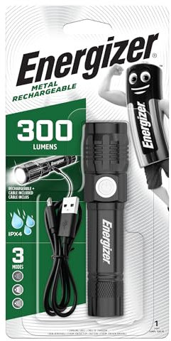 Energizer Metal Rechargeable Torch VMHAL8 300 lumens