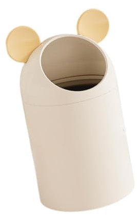 JISADER Corbeille en papier pour le tri des déchets, idéale pour la buanderie et le salon, Jaune Crème