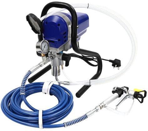 Airless Paint Sprayer, 750W High Efficiency Paint Sparyer for Home Exterior & Large Scale Painting Projects, 1.2L/min Max. Spraying Flowrate, 9m Hose