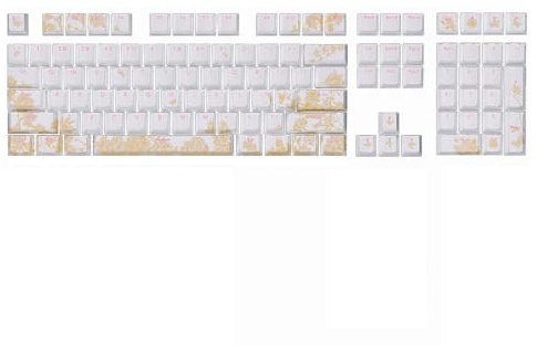 KEXIAO 135/108Touches Broderie Touches Double Shots Rétroéclairés 5 Côtés Sublimations pour Clavier Mécanique Jeu de Touches