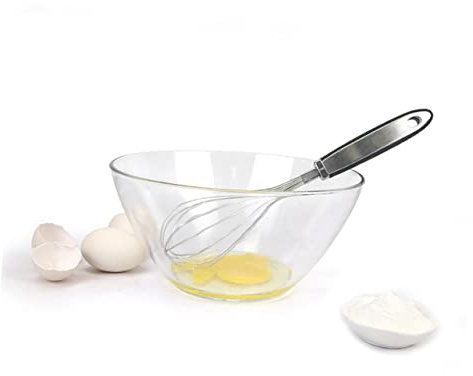 KOCKSHION Stainless Steel Manual Egg Whisk Rubber Handle for Kitchen Accessories Heat Resistant Non-Stick Mixing Blending Beating