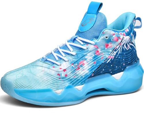 Kmrlofiy Basketskor herr sportskor stötdämpning halkfria höga basketskor män lätta andningsbara sneakers löparskor fritidsskor sneakers, Sneaker 17, 38 EU