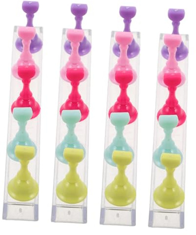 Healeved 4 Pièces Présentoir à Ongles Magnétique Kit de Manucure Acrylique Support pour Faux Ongles Support pour Nail Art