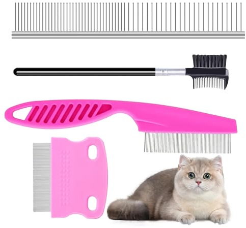 -Pflegekamm-Set, Hundekamm-Set Für Fellpflege | Enthaarungskamm Für Hunde | Katzenbürste Zum Entfilzen Von Fell, Hundepflegebürsten, Enthaarungsbürste Für Hunde Und Katzen,