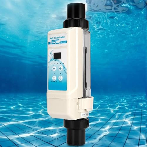 Saltklorinator för inomhuspooler, automatisk rengöring av saltvattenssystem, fristående poolklorgenerator, 100 m³/20 g/timme kapacitet