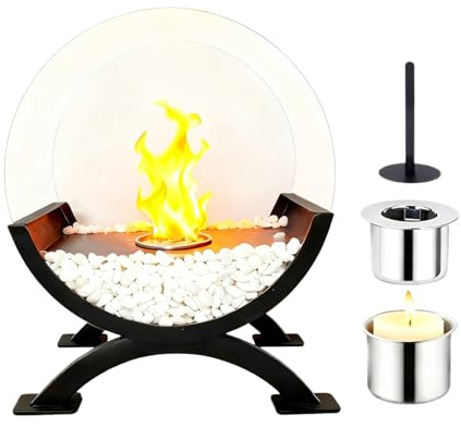 Brasero De Table pour Usage en Extérieur, Cheminée À Flamme Réelle, Chauffage Réutilisable, Portable Et Démontable, Foyer Extérieur, pour Jardin, Balcon, Rassemblement, Décoration Moderne