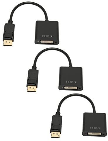 BONKZEBU Adattatore Mini a DVI Cavo HD 4K per Computer Connettori Placcati Oro HDTV per PC Portatile 【Adattatore Mini a DVI da 3 pezzi】