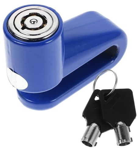 ULTECHNOVO Candado Antirrobo de Disco Mini Portátil para Bicicleta y Motocicleta, Bloqueo de Freno de Disco, Color Azul, Alta Resistencia, para Scooters Eléctricos y Bicicletas de Montaña