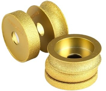 2PCS Muela Diamantada Soldada para Granito Mármol Azulejo Perfilado y Biselado 10-30mm(Roundedge 10mm)