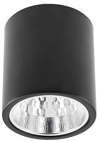 GTV lighting - Deckenleuchte DRAGO Aufputz I Deckenspots Aluminium I Aufbauleuchte Deckenlampe Spots I Wohnzimmer Esszimmer Korridor I max 60W, E27, AC220-240V, 50-60Hz, IP20, 133 * 148mm, schwarz