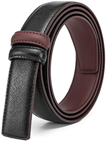 Vatee's Männer & Frauen Reversible Echtleder Ersatz Gürtel Ohne Schnalle | 38mm/34mm/29mm Breit, Echtledergurt, Klassischer Stil, Verstellbarer Gürtel