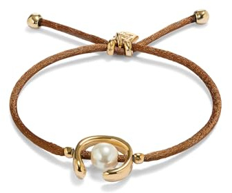 UNO de 50 | Pulsera de Hilo con Perla Shell | Bañada en Oro 18k | Joya Artesanal | Diseño Creativo