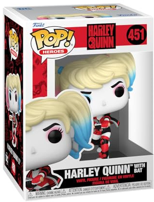 Funko Pop! Heroes: DC - Harley Quinn mit Bat - Vinyl-Sammelfigur - Geschenkidee - Offizielle Handelswaren - Spielzeug Für Kinder und Erwachsene - Comic Books Fans - Modellfigur Für Sammler