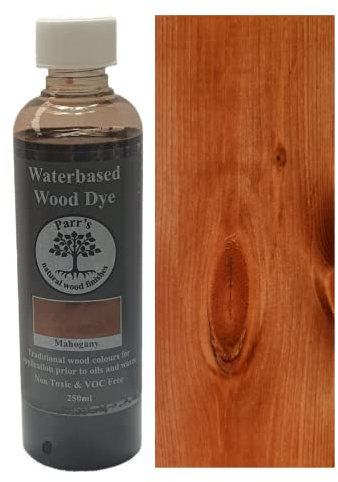 Parr's Water Based Wood Dye - Environmentally Friendly VOC Free - for Interior Woodwork - Mahogany - 250ml