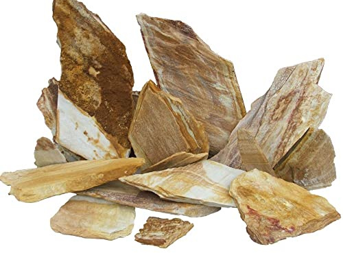 WYSKONT Schiefersteine - Aquarium Deko - Terrarium Deko - Aquarium Steine 1 kg Regenbogen - Aquarium Höhle - Aquarium Dekoration - Naturstein - Aquarium Zubehoer - Aquascaping Gestein Rückwand