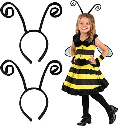 TSHAOUN 2 Stück Schmetterlings-Antennen-Stirnband, Schmetterlings-Haarband, Bienen-Haarband, Antennen-Stirnband, Antennen-Stirnband, für Halloween-Partys, Gastgeschenke, Kostüm-Kopfschmuck