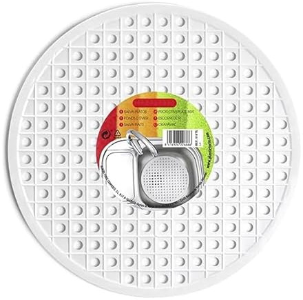Sanixa Spülbecken-Einlagen, Rund, 32 cm, Weiß – 2er Set mit Schimmelresistenz für langanhaltende Hygiene und Eleganz in Ihrer Küche Kratzschutz für rundes Becken