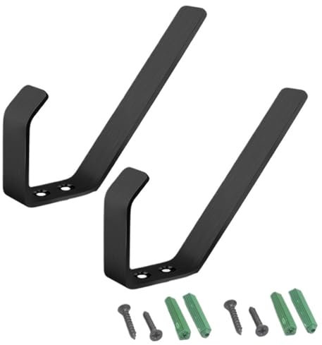 PACUM Helmhalter,Helmhalter Wand 2pcs Abs Motorrad Helm Halter Haken Wand Halter Home Gepäck Haken Mehrzweck Wand Halterung for Küchen Tür Schrank (Size : 120x45mm Black 2pcs)