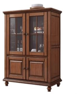 GUERNSEY Weinschrank Weinschrank aus massivem Holz, Sideboard aus gehärtetem Glas, einfacher Kleiner kurzer Weinschrank, Lagerschrank, Eingangsschrank Weinregal, 9168