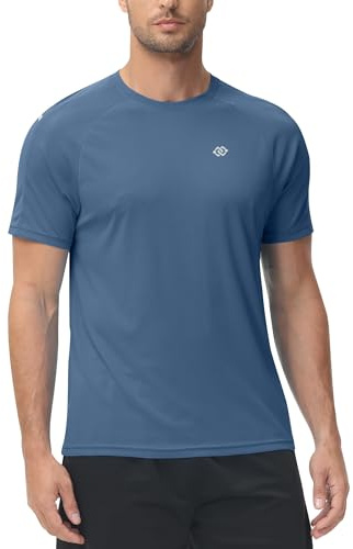 MoFiz Camiseta Anti UV Hombre Rashguard Secado Rápido Manga Corta Transpirable Surf Correr Natación