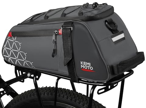 KEMIMOTO 8L Borse per Bici, 2 in 1 Borse Bici Posteriore Laterali, Borsa per Bicicletta Impermeabile in PVC per Strada Bike Mountain Bike