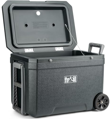 Trail Large 45L Cool Box on Wheels, Dark Grey
