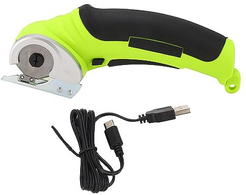Cordless Scissors Rechargeable Electric Fabric Cutter Multi-Purpose for Carpet Sponge Wire Cutting (Green #14)