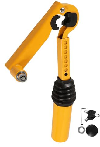 BUGUUYO Blocco Volante Auto Antifurto Blocco Freno Mano Per Camion Furgoni Suv Leva Cambio Regolabile Materiale Robusto Facile Installazione Senza Attrezzi