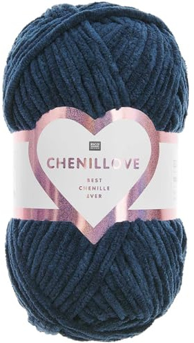 Rico Design Chenillove, Häkelwolle Strickgarn, hochwertige Chenille Wolle zum stricken und häkeln