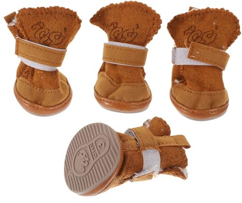 BESPORTBLE 4stücke Schneestiefel Für Hunde Winter-hundestiefel Warme Hundestiefel Winterschuhe Für Hunde rutschfest Aus Fleece Zum Wandern Laufen Und Spaziergänge
