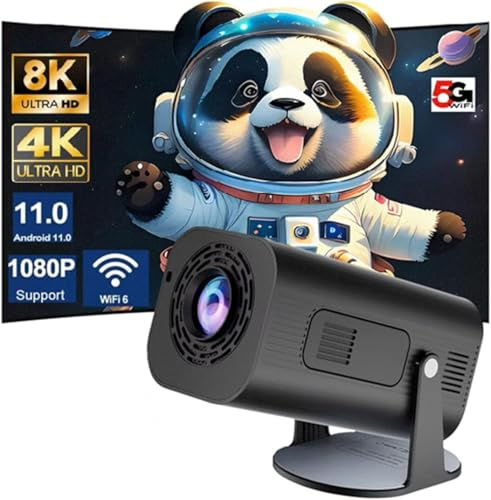Miniproyector Android 11 280 ANSI 4K 8K 1080P WiFi 6 BT5.0 Proyector portátil de Cine en casa Android/iOS Video Theater (Blanco) (Negro)