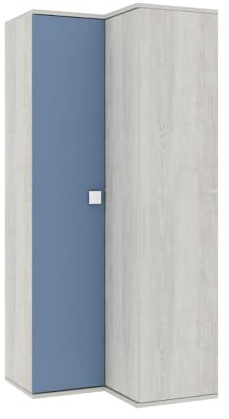 Indomita Armadio angolare 98x96x223h Colore Bianco Consumato Celeste