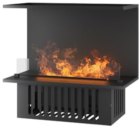 Cheminée à Vapeur d'eau encastrable Inside C800 avec Flammes Multicolores, Effet 3D et contrôle par Application, réservoir de 1,2 l - 80 cm