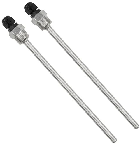 BEASAFY 2 Pièces Puits Thermométrique, Filetage G 1/2 Thermopocket, Manchons de Plongée en Acier Inoxydable 304, Tuyaux de Protection pour Sonde de Température (200mm)