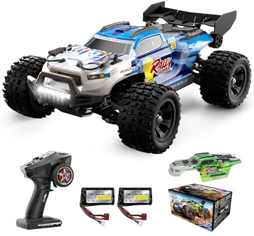 YONCHER 18101 Pro Coche Teledirigido Adulto, 1:18 60KM/H Brushless RC Coche, 4WD Offroad RC Truck,4x4 Crawler con 2 Baterías 50+ Minutos para Niños