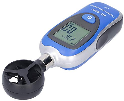 YWBL-WH MT905C Digitales Anemometer, Hochpräzises Mini-Windgeschwindigkeitsmessgerät mit LCD-Display, Tragbares Handgerät für die Windkraftmessung und den Einsatz Im Freien