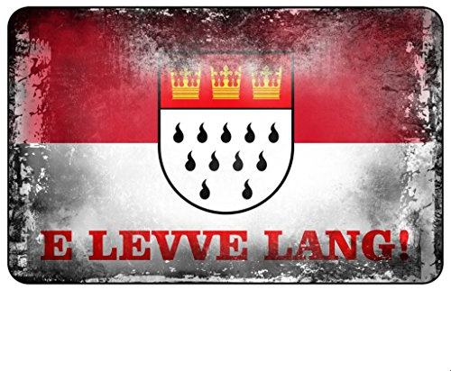 Cadora Magnetschild Kühlschrankmagnet Flagge Köln II Shabby chic abgenutzt Used Look