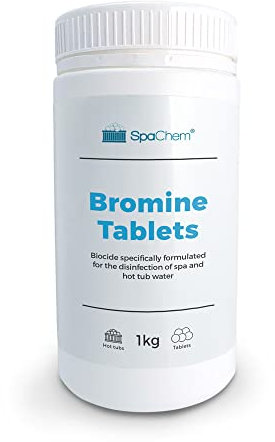 SpaChem 1kg Bromine Tablets For the Disinfection of Swimming Pool Spas and Hot Tub Water - Swimming Pool Chemicals