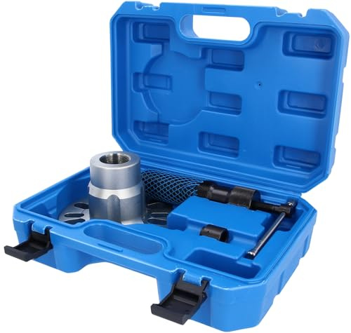 BRILLIANT TOOLS BT671250 Hydraulischer Ausdrücker für Antriebswel len | 98 - 125 mm [Powered by KS TOOLS], Schwarz Silber, 3-Tlg.