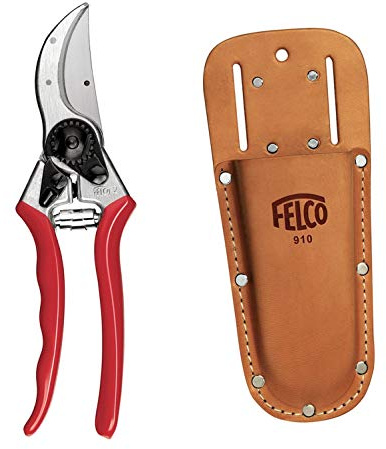 Felco Genuine Model 2 secateurs and Holster Bundle - pruners with Leather Pouch
